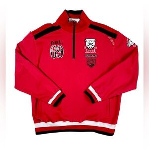 Vintage Coogi Racing Half Zip Sweatshirt Men’s Red Embroidered Streetwear